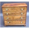 Image 1 : GEORGE III FIGURED MAHOGANY CHEST of four gra