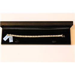 ONE 14KT WHITE GOLD DIAMOND TENNIS STYLE BRACELET