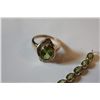 Image 3 : ONE 10KT YELLOW GOLD NATURAL PERIDOT TENNIS STYLE
