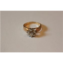 ONE LADIES 14KT YELLOW GOLD & WHITE GOLD DIAMOND