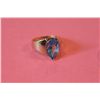 Image 2 : ONE 10KT YELLOW GOLD BLUE TOPAZ LADIES DRESS RING