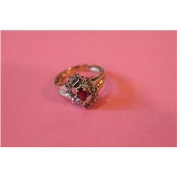 ONE LADIES 14KT YELLOW GOLD & RHODIUM FINISH