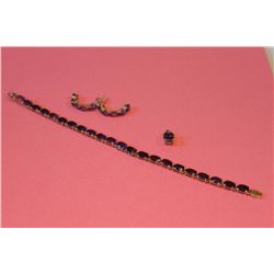 ONE 14KT YELLOW GOLD NATURAL AMETHYST TENNISH