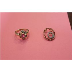 ONE 14KT YELLOW GOLD NATURAL PINK SAPPHIRE &