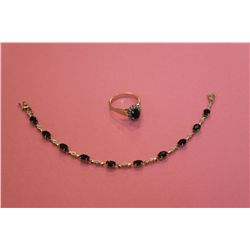 ONE LADIES 10KT YELLOW GOLD & RHODIUM FINISH