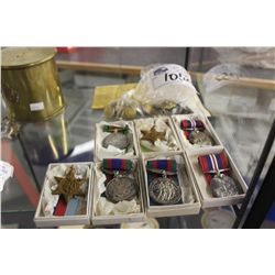 7 ASSORTED WAR MEDALS, DEFENSE, ATLANTIC STAR