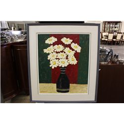 AFRICAN DAISIES ACRYLIC ON BOARD 26" X21.5"  BY