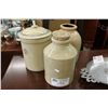 Image 1 : 3 POTTERY CROCKS WITH LIDS
