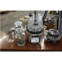 BLACK SILVER CONDIMENT SERVICE SET