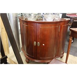 BAR CHEST SEMI CIRCLE DARK WOOD