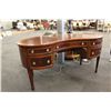 Image 1 : HEKMAN KIDNEY SHAPE OFFICE DESK INLAID WITH BRASS