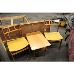 PAIR OF MATCHING TEAK MODERN STYLE CHAIRS