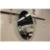 Image 1 : LARGE OVAL GLASS FRAMED MIRROR