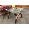 Image 1 : GLASS TOP MODERN SIDE TABLE