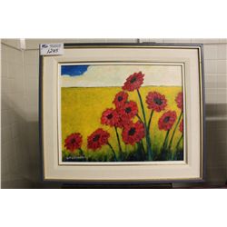 FIELD EDGE ACRYLIC ON BOARD 17"X21" SIGNED