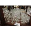 Image 2 : LARGE COLLECTION OF CRYSTAL WINE GLASSES