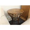 Image 1 : INLAID WOOD ROUND END TABLE