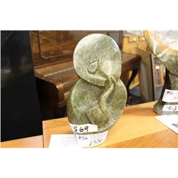 SHONA STONE SCULPTURE THE PIPE SMOKER