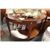 Image 1 : DARK WOOD SEMI CIRCLE HALL TABLE