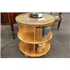 Image 1 : MARBLE TOP LAZY SUSAN COFFEE END TABLE