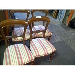 SET OF 4 CANDY STRIPE CHAIRS