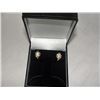 Image 1 : 14 kt gold opal and diamond earrings