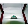 Image 1 : estate  emerald and diamond ring