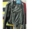 Image 1 : Black leather bikers jacket