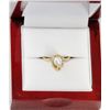 Image 1 : 14kt gold nuggett and pearl ring