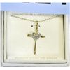 Image 1 : diamond cross set in silver