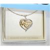 Image 1 : heart necklace set in silver with diamond