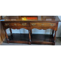 Oak 2 drawer sofa/ hall table