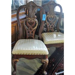 Elegant mahogany finish dining room side chair