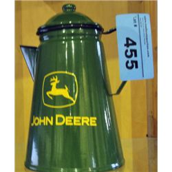 John Deere metal coffee pot