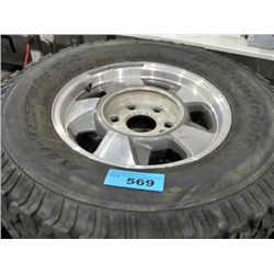 Set of 4 BF goodrich all terrain truck tires with