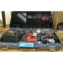 Bosch 18V cordless drill with 2 batteries and