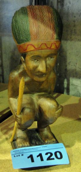 Native Aztek Native aztek warrior wood carving