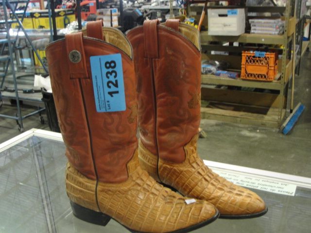 Pair of Rogers alligator cowboy boots