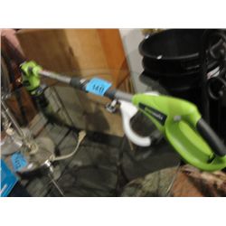 Greenworks cordless weed eater; no battery no