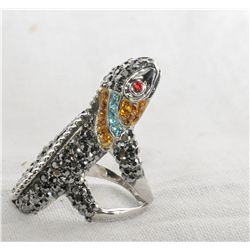 Crystal Lizard ring