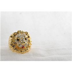 Crystal Lion ring