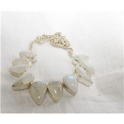 925 Silver Moonstone Gemstone necklace
