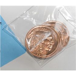 5x U.S mint .999 copper bullion coins