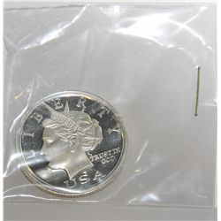 Solid Silver Five Dollar Liberty coin