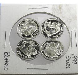 4x .999 Silver Indian Head coins