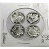 Image 1 : 4x .999 Silver Indian Head coins