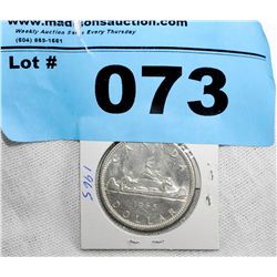 1965 Royal canadian mint silver dollar