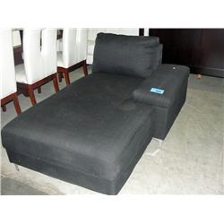 New black fabric living room lounge chair