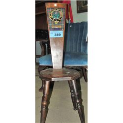 Antique solid oak scottish chair