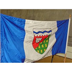 Provincial flag with pole and stand